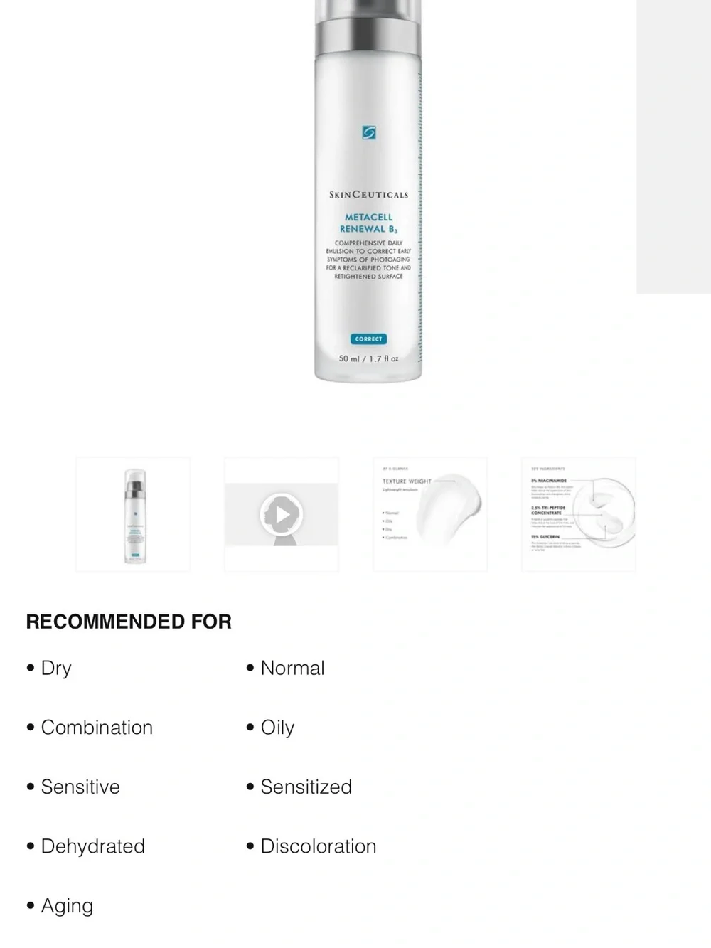SkinCeuticals Metacell Renewal B3 - Anti-Aging Emulsion